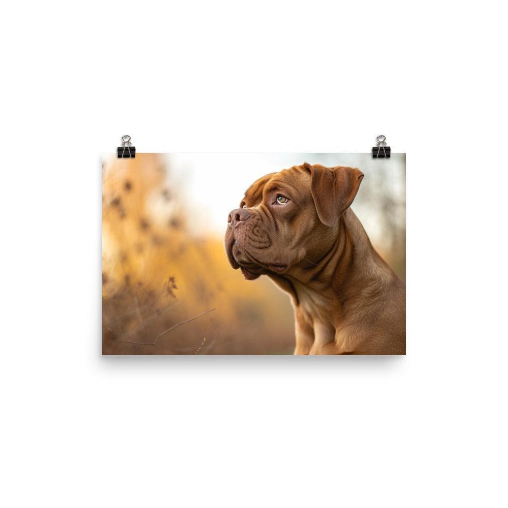 Dogue de Bordeaux Autumn Contemplation Photo Poster - Oh Posters