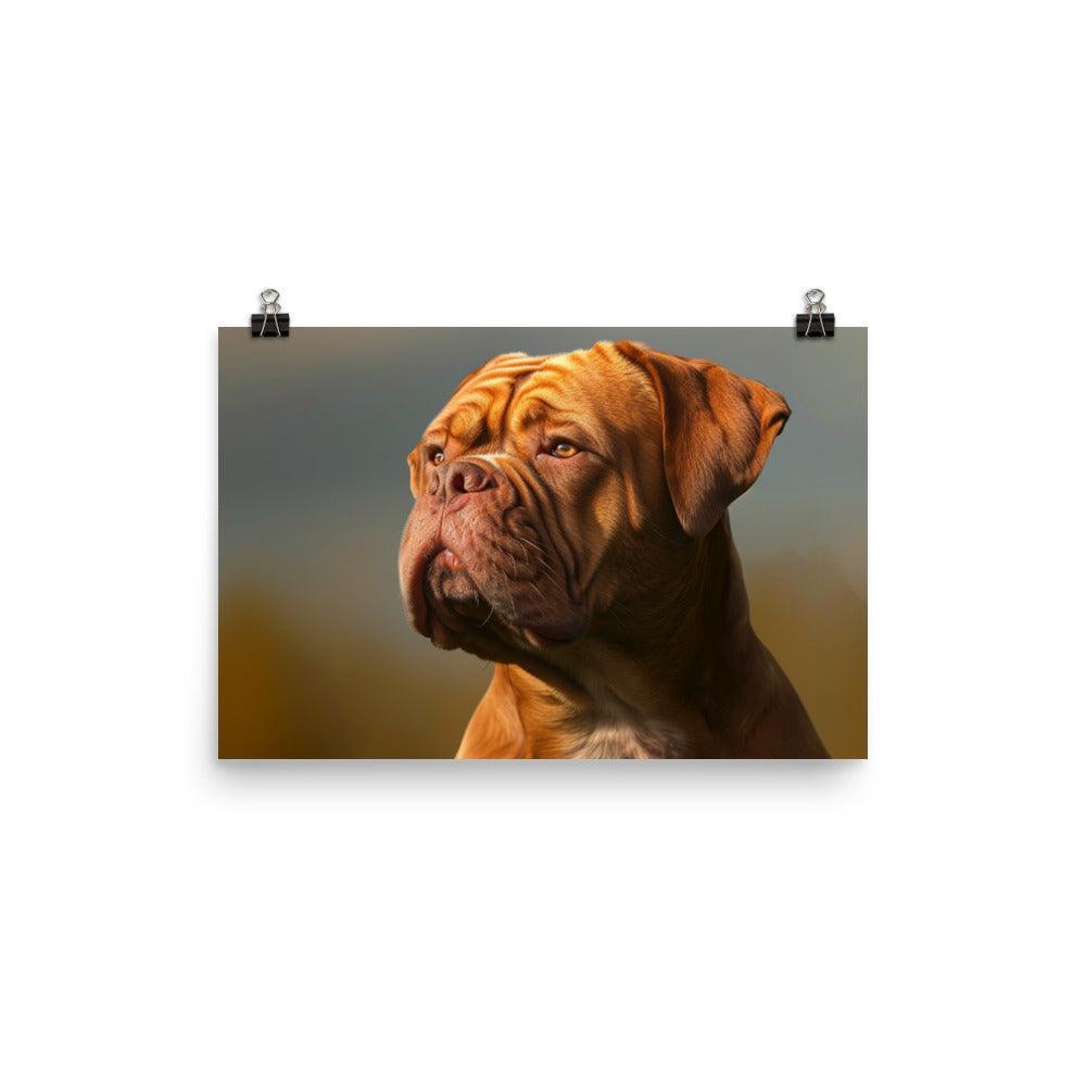 Dogue de Bordeaux Majestic Stare Digital Art Poster - Oh Posters