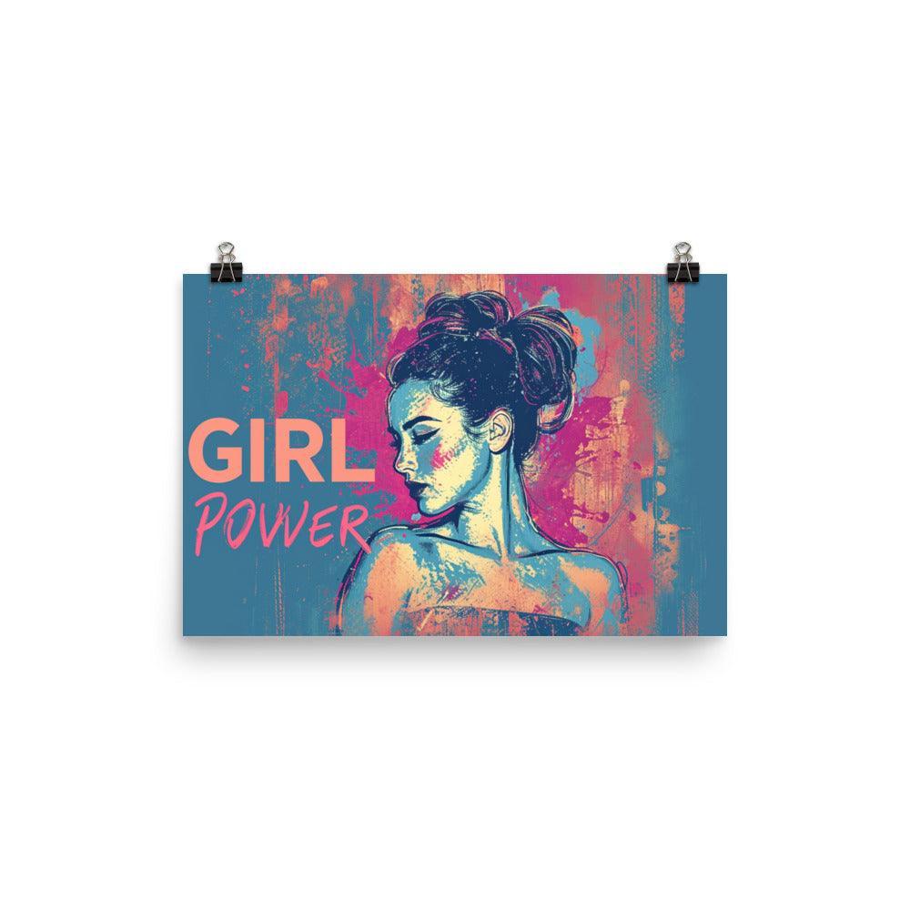 Girl Power Quote Empowerment Woman Grunge Style Art Poster - Oh Posters