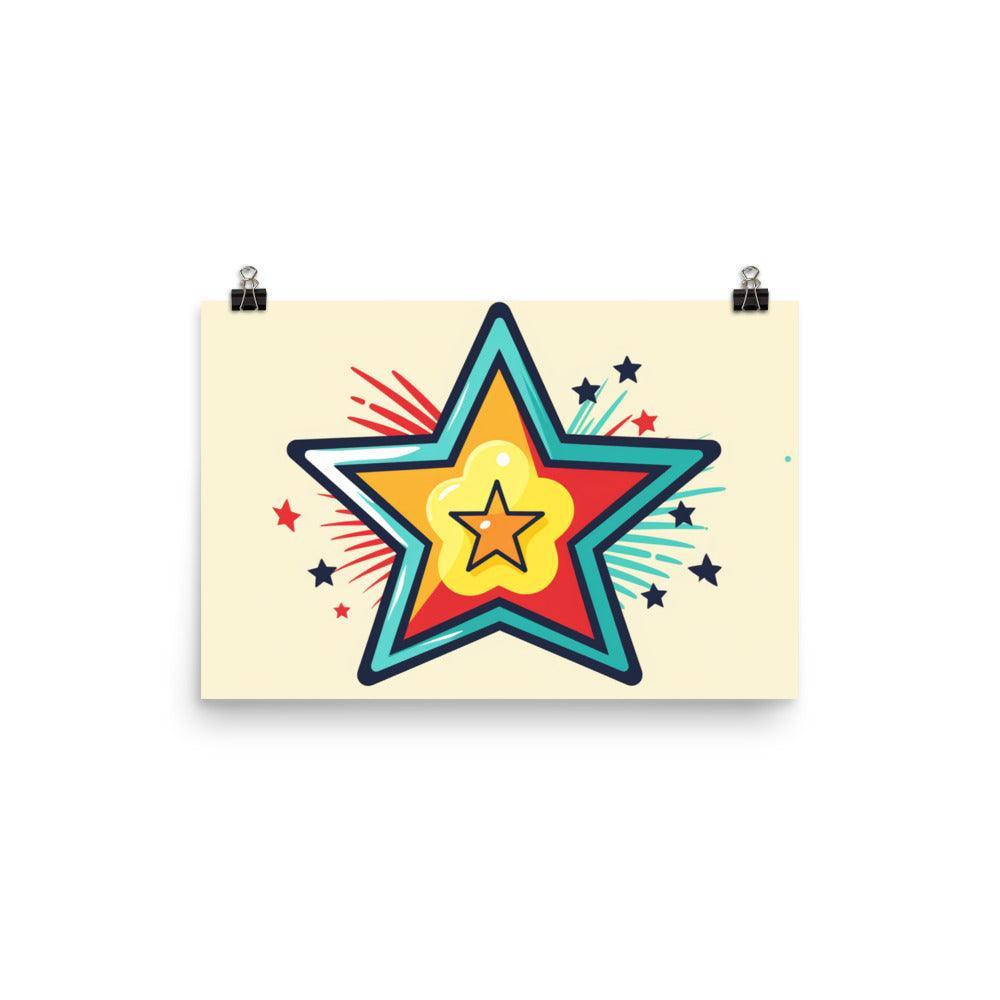 Dynamic Retro Starburst Vector Illustration Poster - Oh Posters