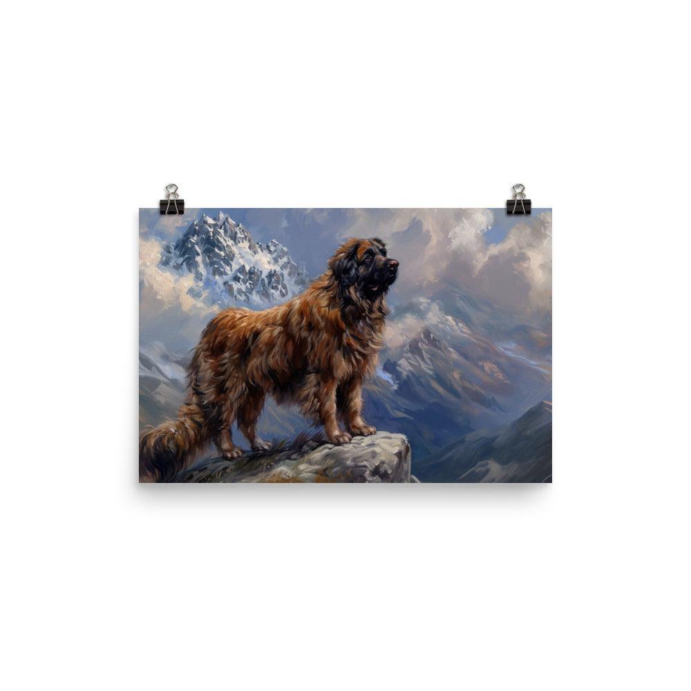 Estrela Mountain Dog Classic Oil Painting Mountain Backdrop Poster - Oh Posters