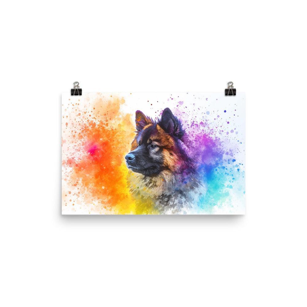 Colorful Abstract Eurasier Dog Digital Art Poster - Oh Posters