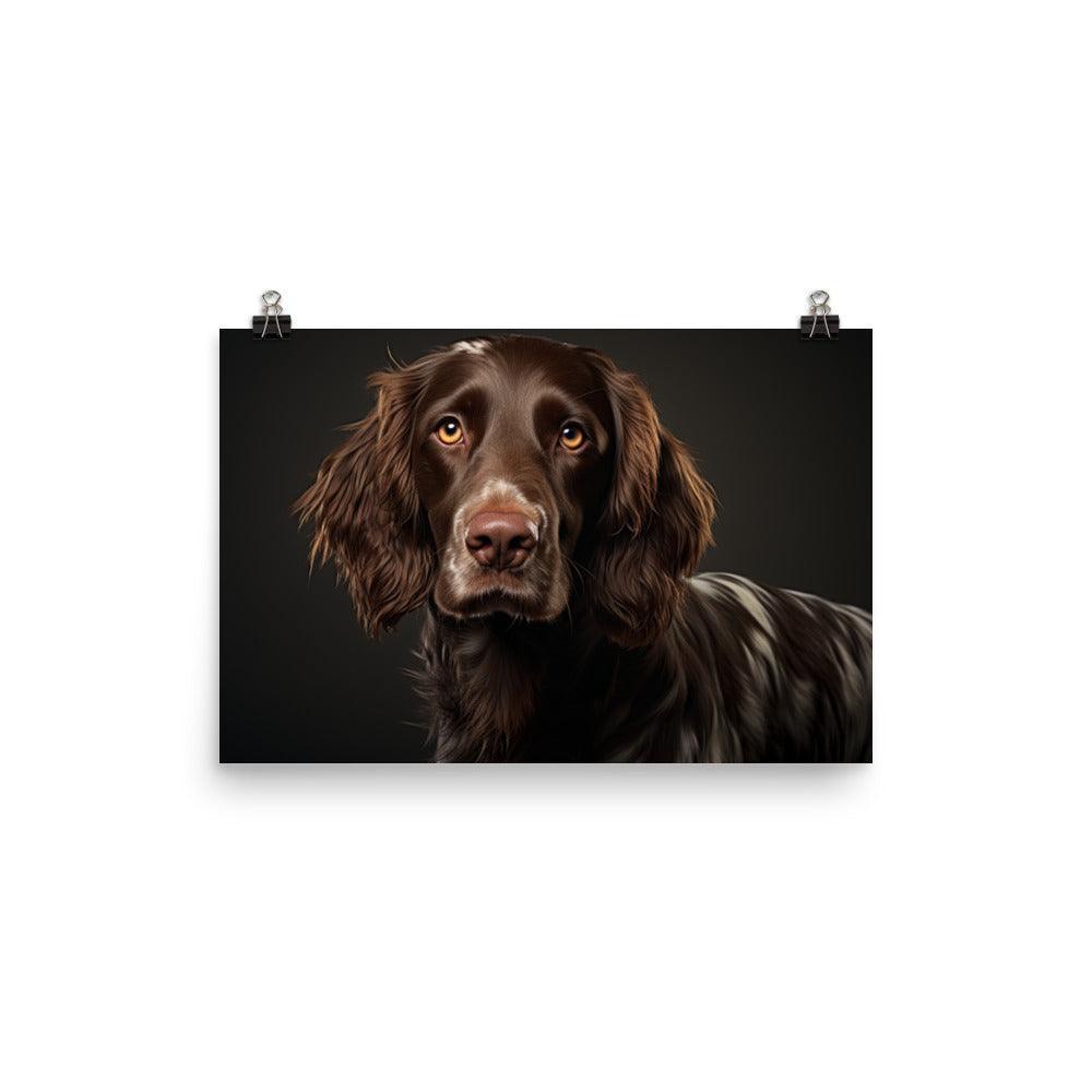 German Longhaired Pointer Classic Studio Portrait Poster - Oh Posters