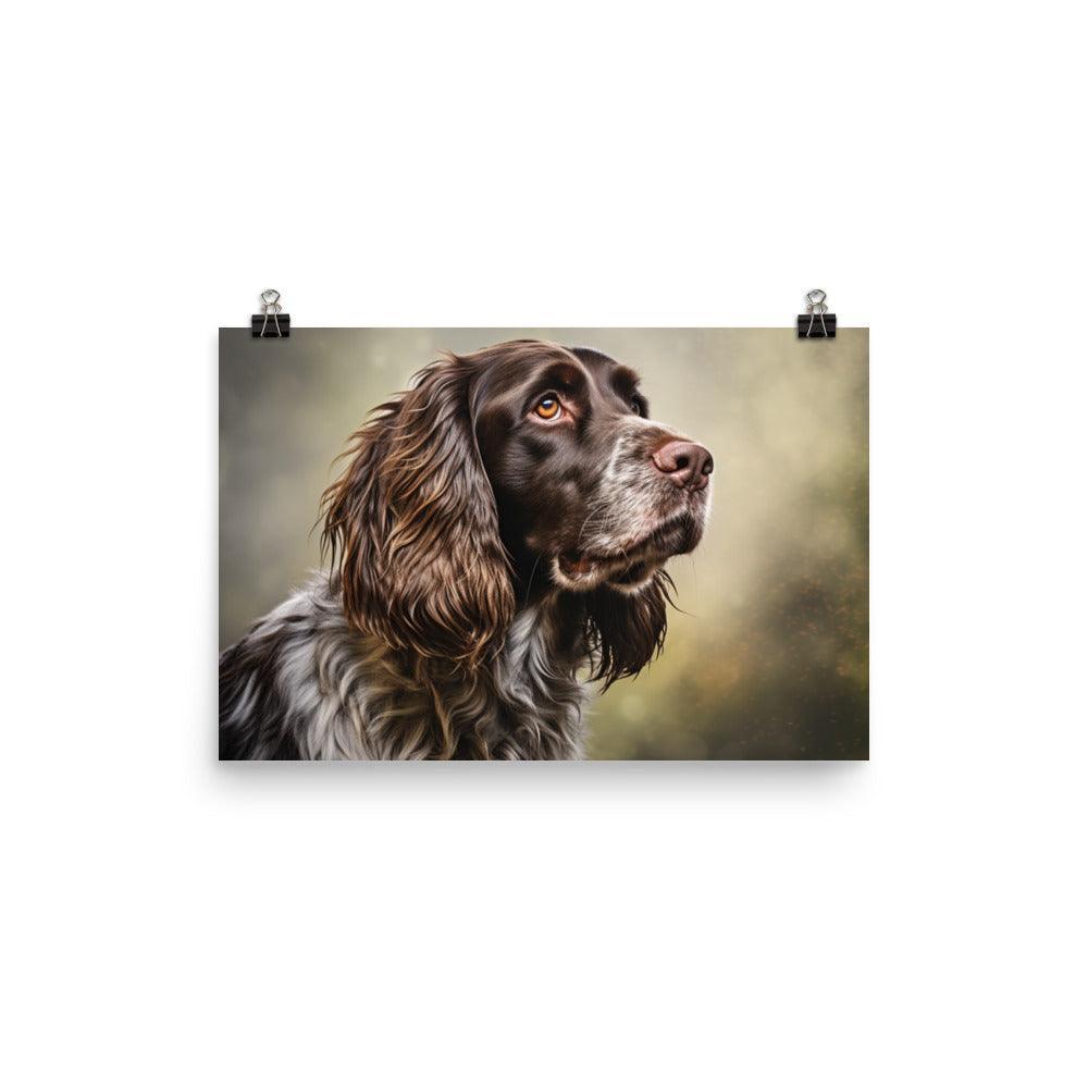 German Longhaired Pointer Dreamy Bokeh Portrait Poster - Oh Posters