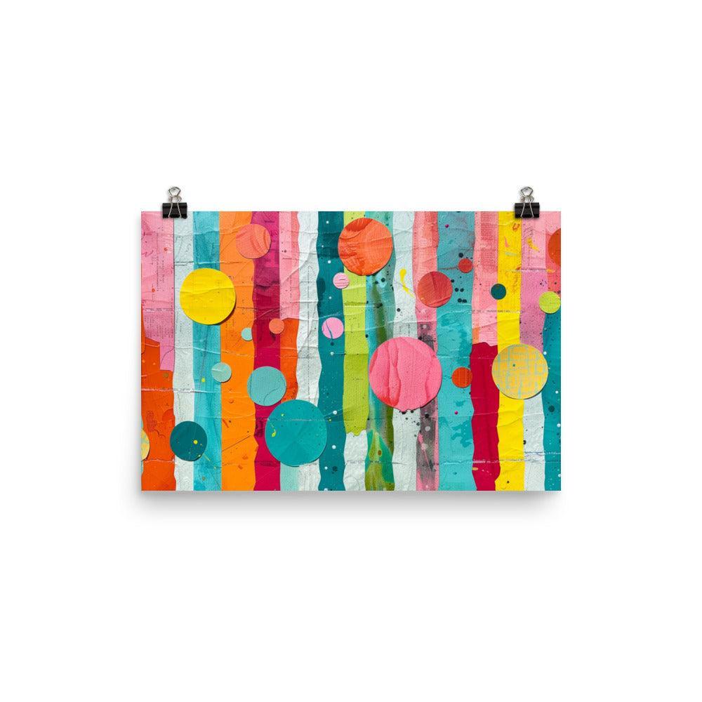 Modern Geometric Shapes Abstract Art Poster - Oh Posters