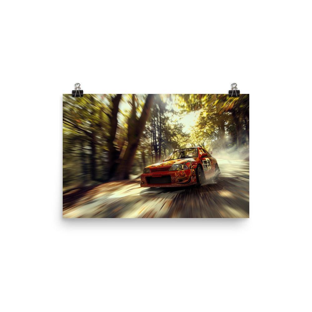 Forest Rally Speedster Autumn Race Poster - Oh Posters