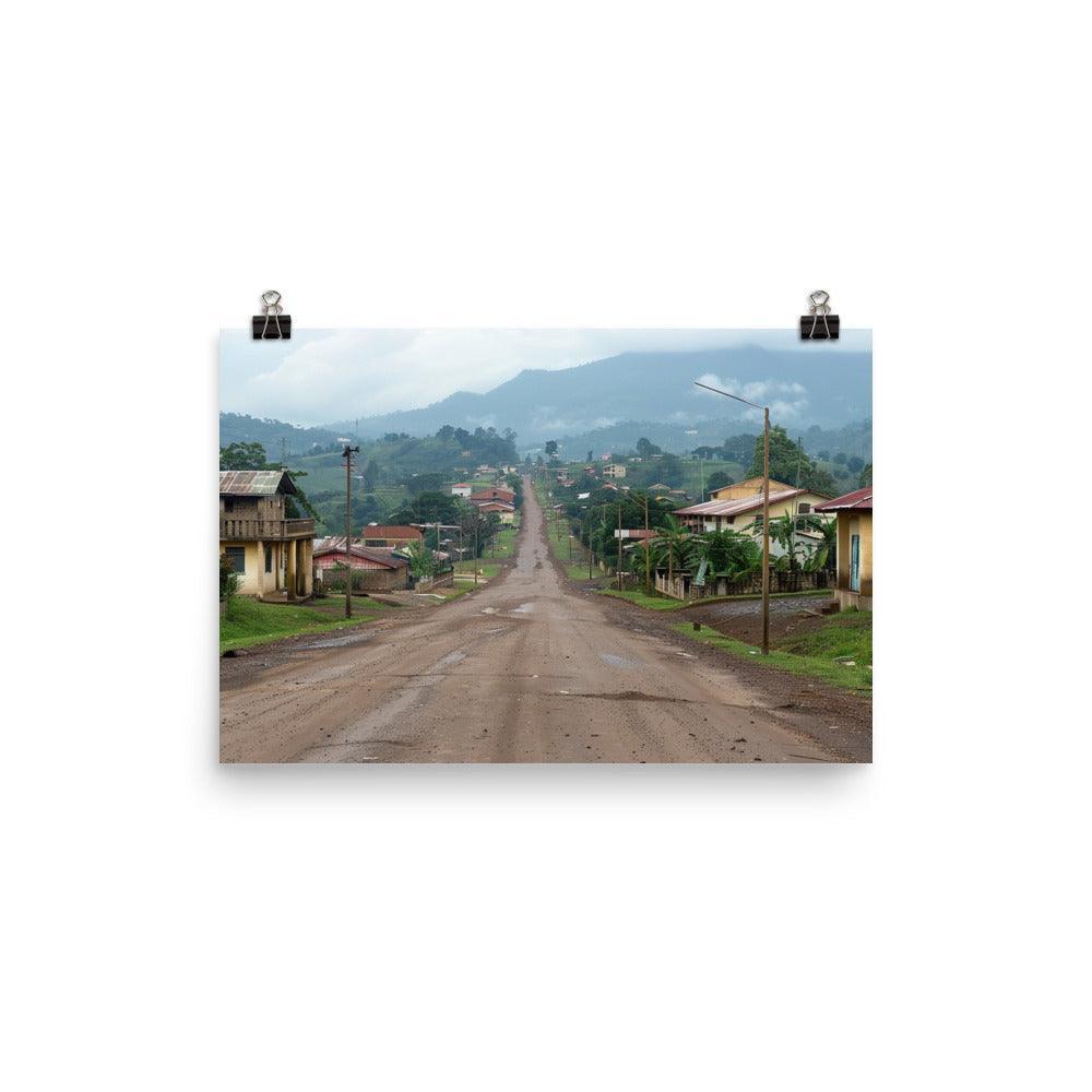 Equatorial Guinea Rainy Season Rural Road Poster - Oh Posters