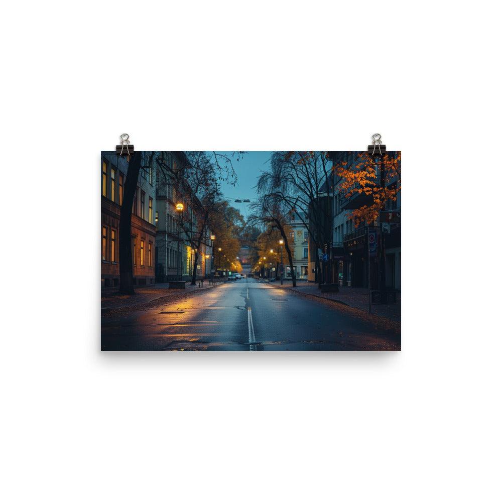 Finland Autumn Evening Cityscape Poster - Oh Posters