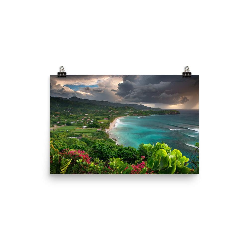 Grenada Dramatic Coastal Landscape Poster - Oh Posters