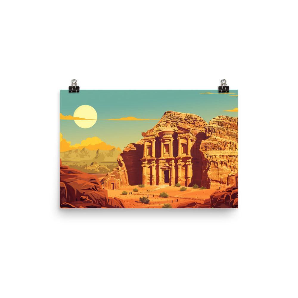 Jordan Petra Ancient Rock Carved Architecture Poster - Oh Posters