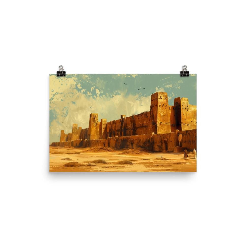 Niger Ancient Sahara Fortress Poster - Oh Posters