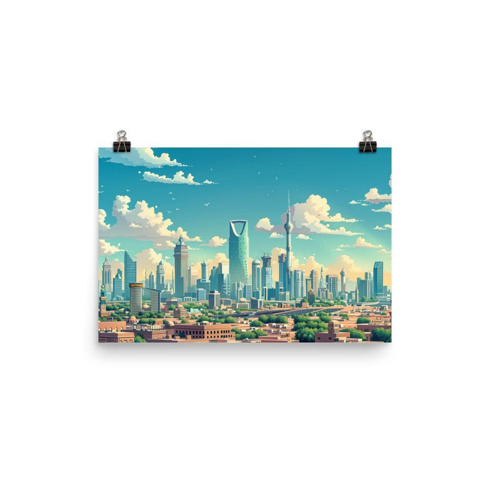 Saudi Arabia Futuristic Riyadh Skyline Poster - Oh Posters