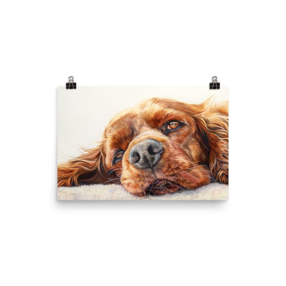 English Cocker Spaniel Close-Up Relaxed Portrait Poster - Oh Posters