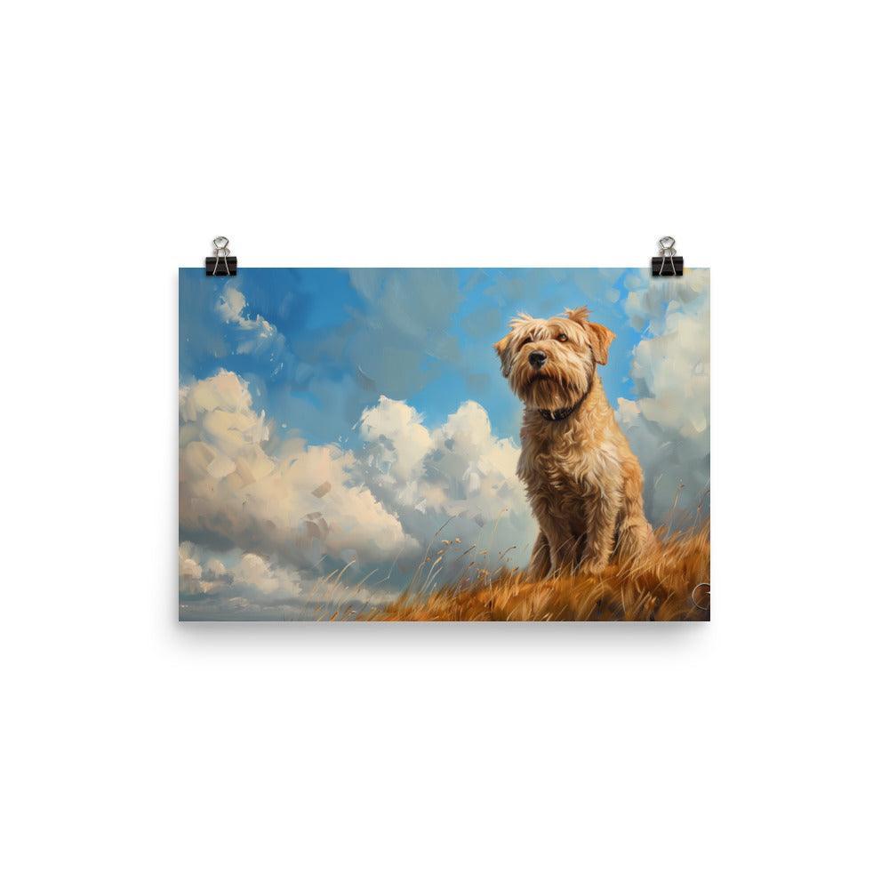 Glen of Imaal Terrier Under Blue Sky Art Poster - Oh Posters