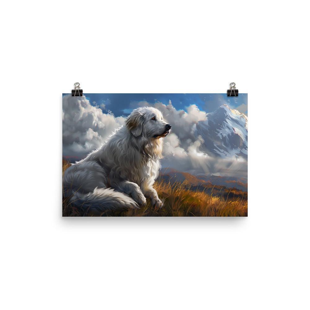 Great Pyrenees Mountain Landscape Art Poster - Oh Posters