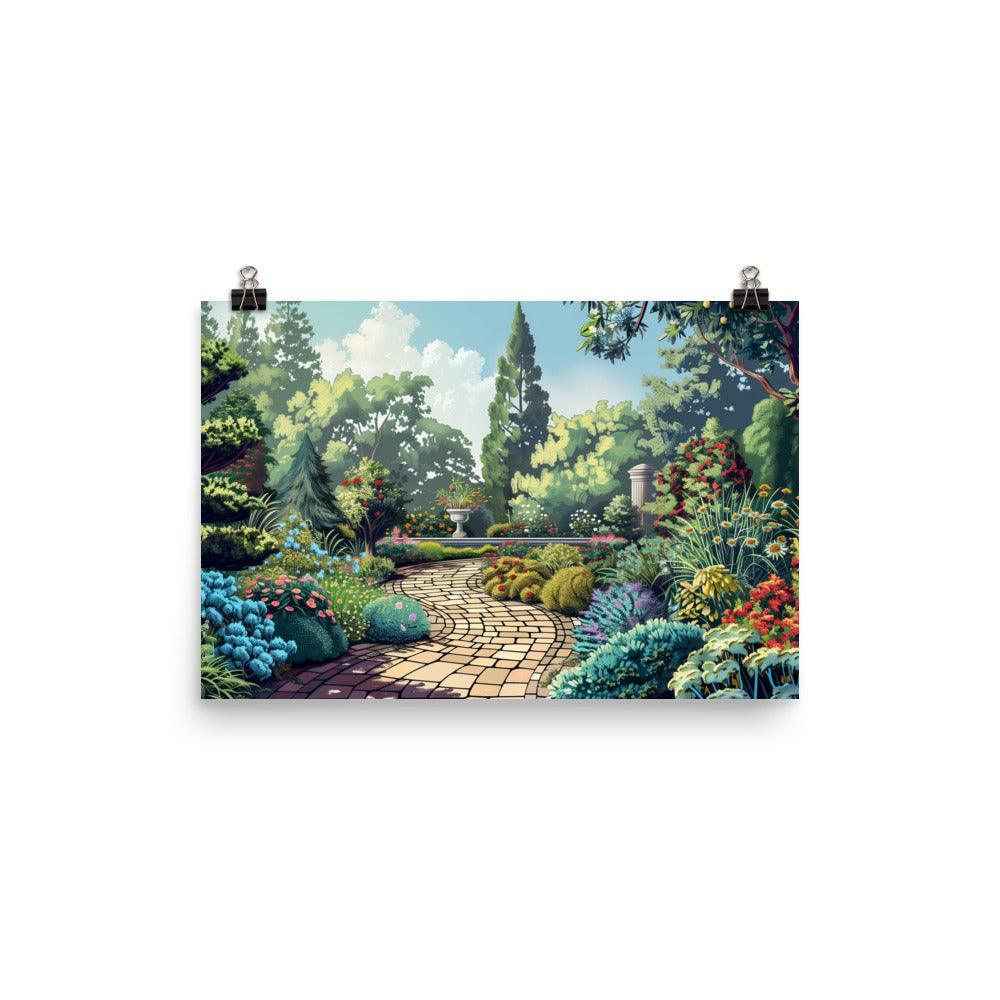 Garden Serene Pathway Scenic Landscape Poster - Oh Posters