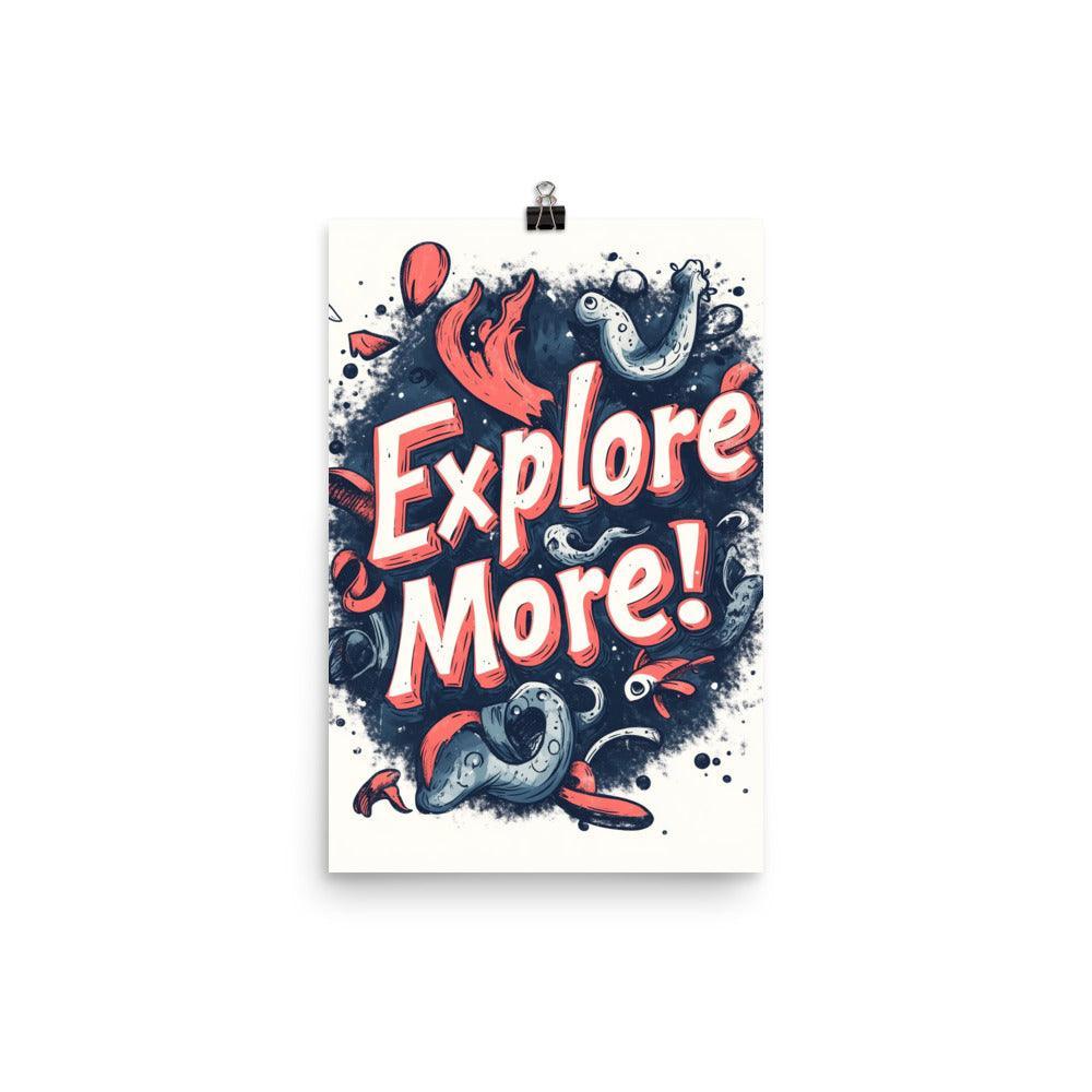 Explore More Abstract Ocean-Themed Typography in Red and Blue Poster - Oh Posters