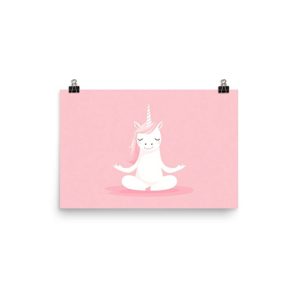 Calm and Peaceful Unicorn Yoga Tranquility Meditation Design Poster - Oh Posters