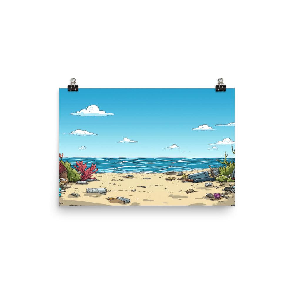 Beach Cleanup Ocean View Poster - Oh Posters