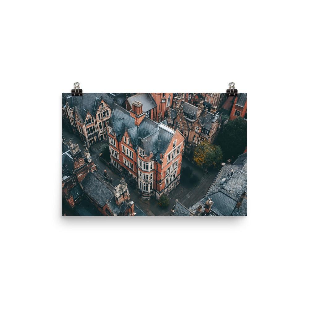 Historic Manchester Aerial View Poster - Oh Posters