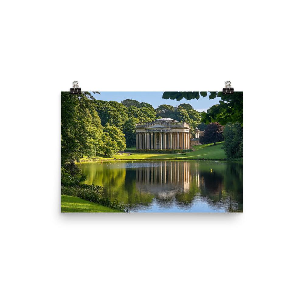 Manchester Architecture Scenic Reflection Tranquil Nature Poster - Oh Posters