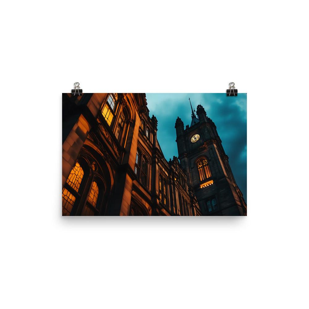 Manchester Urban Nightscape Photography Poster - Oh Posters