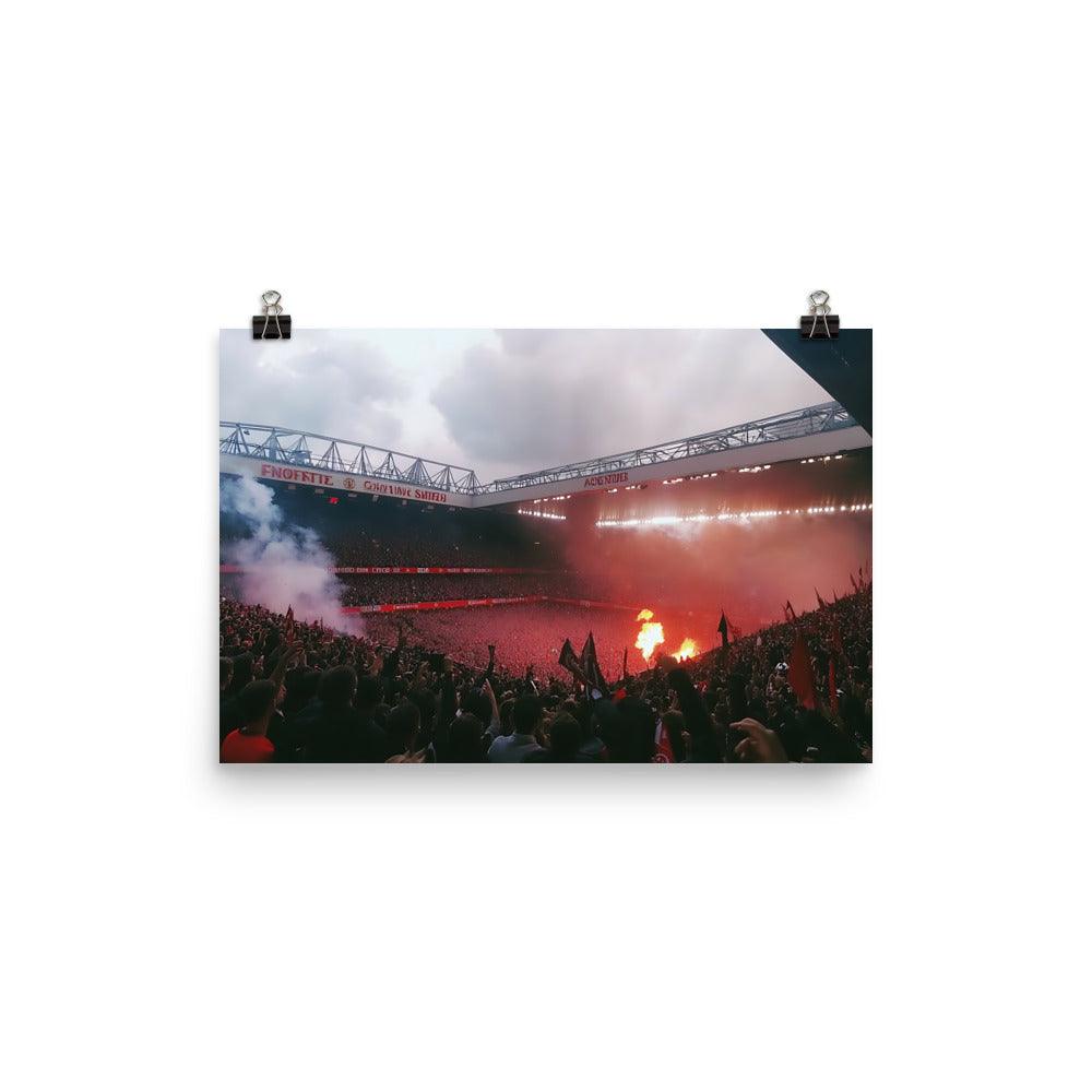 Manchester Football Passion Stadium Crowd Atmosphere Poster - Oh Posters