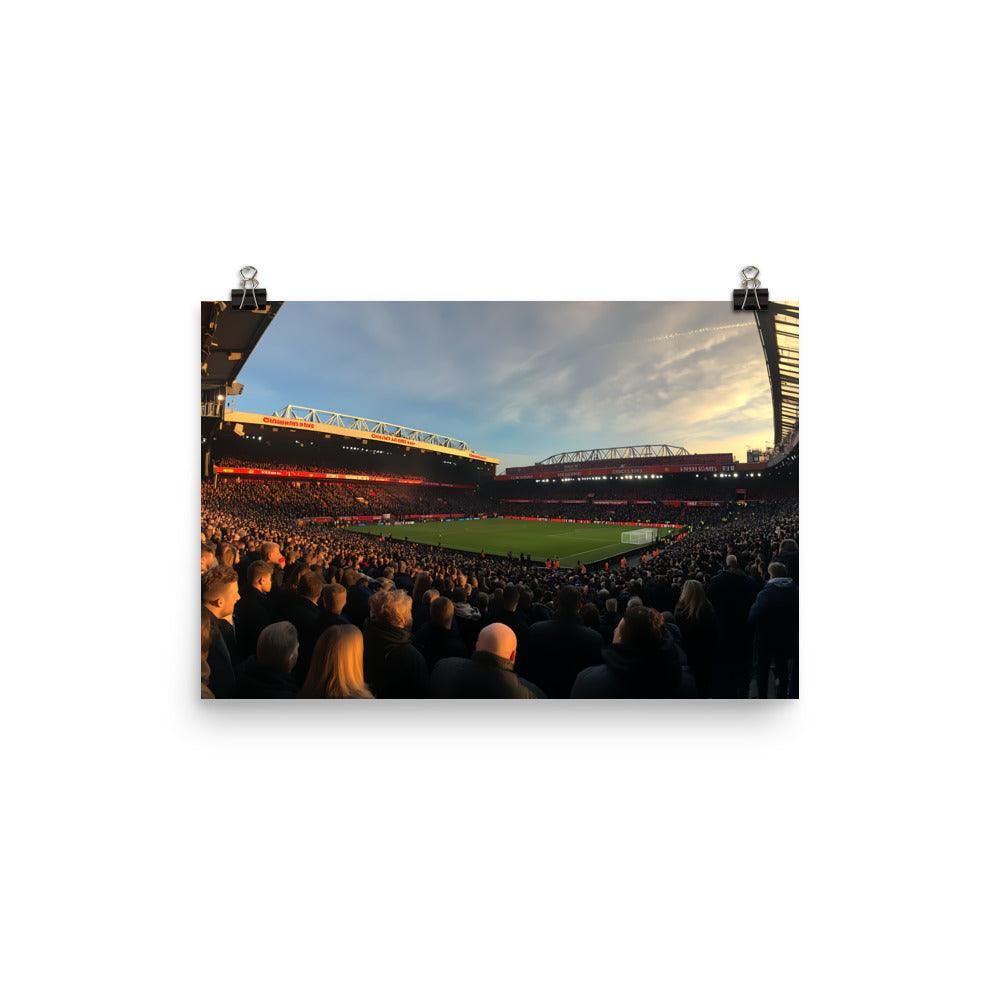 Manchester Football Stadium Sunset View Poster - Oh Posters