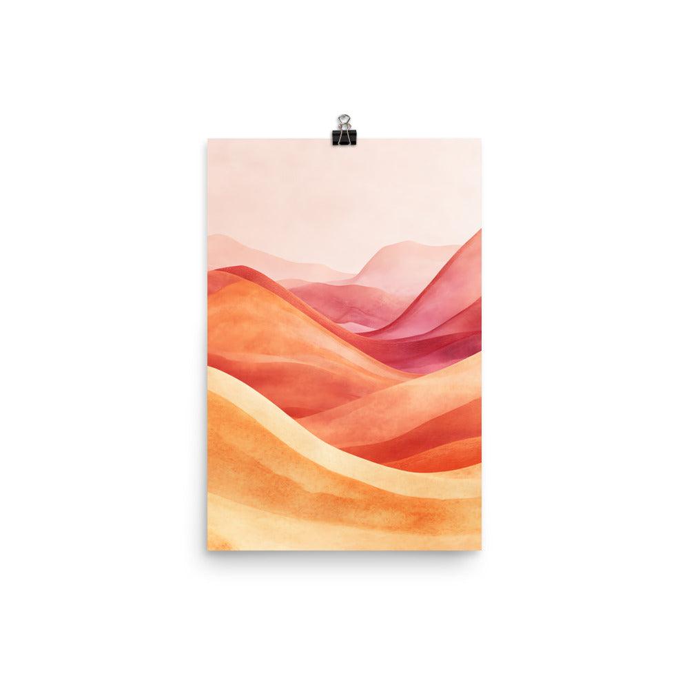 Boho Sunset Desert Waves for Nature Lovers Poster - Oh Posters