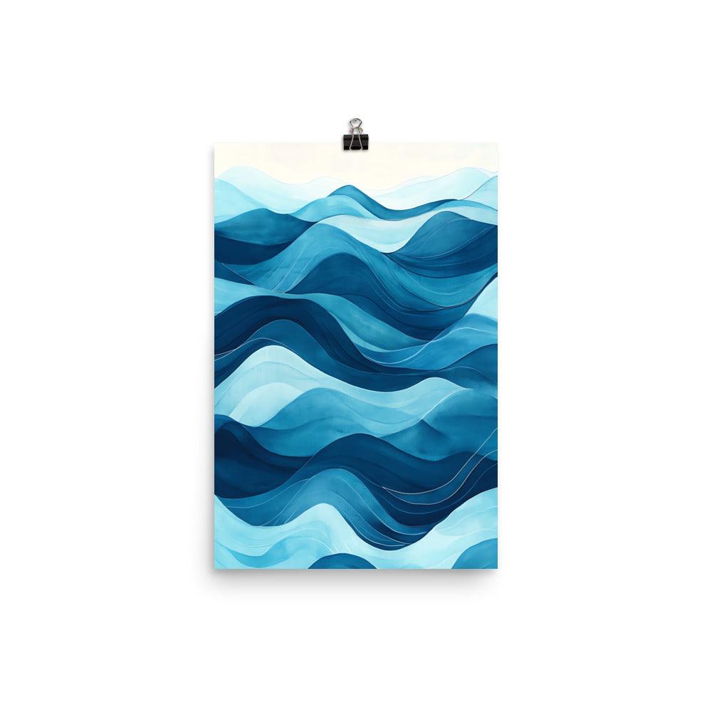 Boho Ocean Waves Aesthetic for Coastal Living Poster - Oh Posters