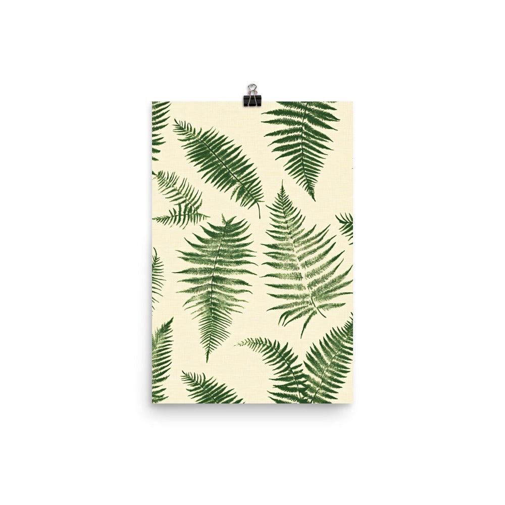 Boho Fern Leaves Pattern Poster - Oh Posters