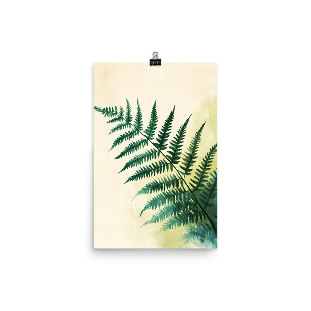 Boho Fern Leaf Serenity Nature Inspired Vibes Poster - Oh Posters