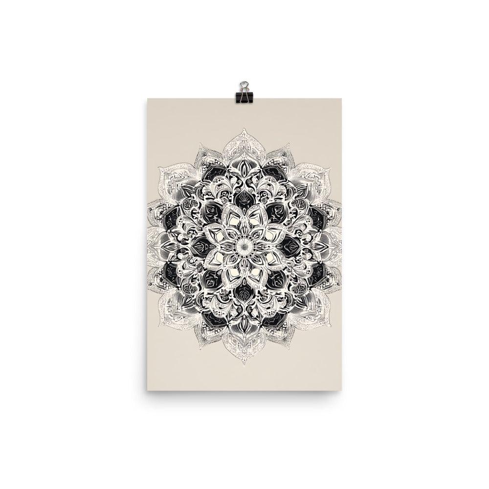 Intricate Boho Floral Mandala Art for Meditation and Mindfulness Poster - Oh Posters