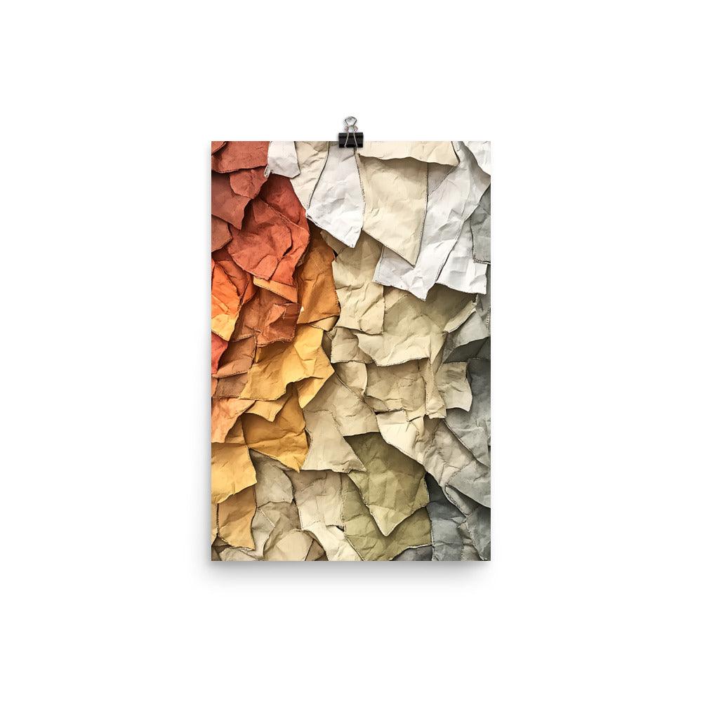 Boho Earth Tones Abstract Collage Poster - Oh Posters