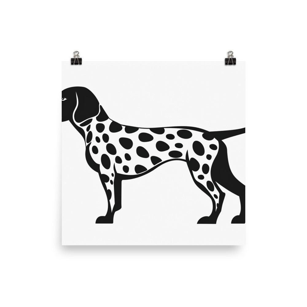 Dalmatian Breed Spotted Dog Graphic Art Poster - Oh Posters