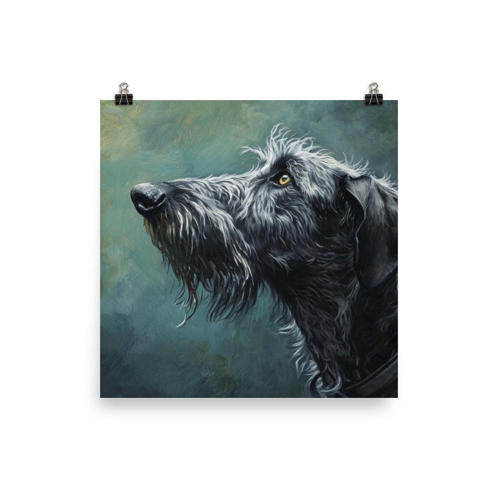 Deerhound Classic Oil Painting Style Dog Poster - Oh Posters