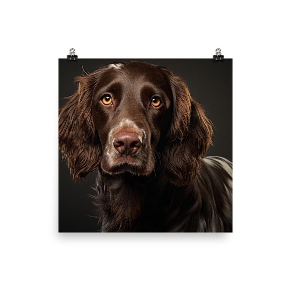 German Longhaired Pointer Classic Studio Portrait Poster - Oh Posters