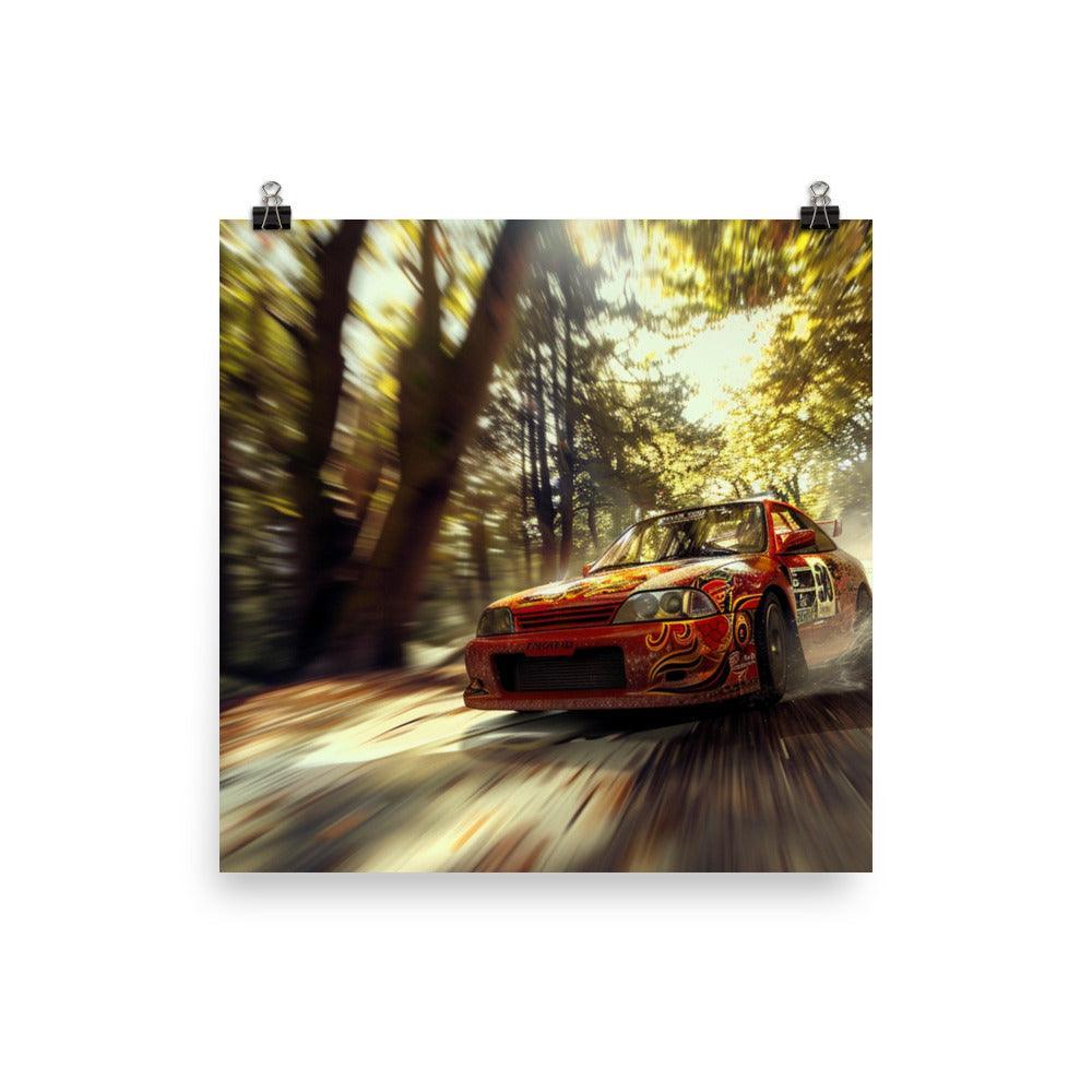 Forest Rally Speedster Autumn Race Poster - Oh Posters