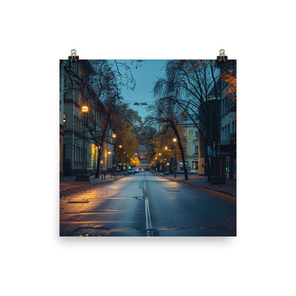 Finland Autumn Evening Cityscape Poster - Oh Posters