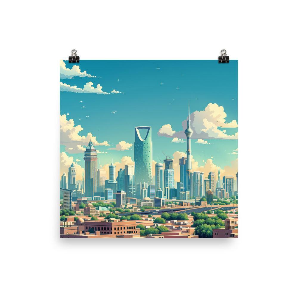 Saudi Arabia Futuristic Riyadh Skyline Poster - Oh Posters