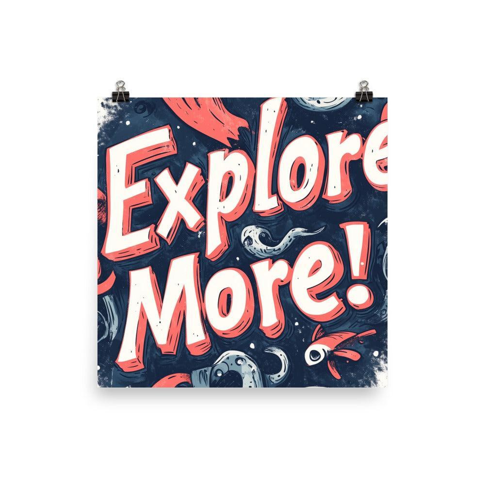 Explore More Abstract Ocean-Themed Typography in Red and Blue Poster - Oh Posters