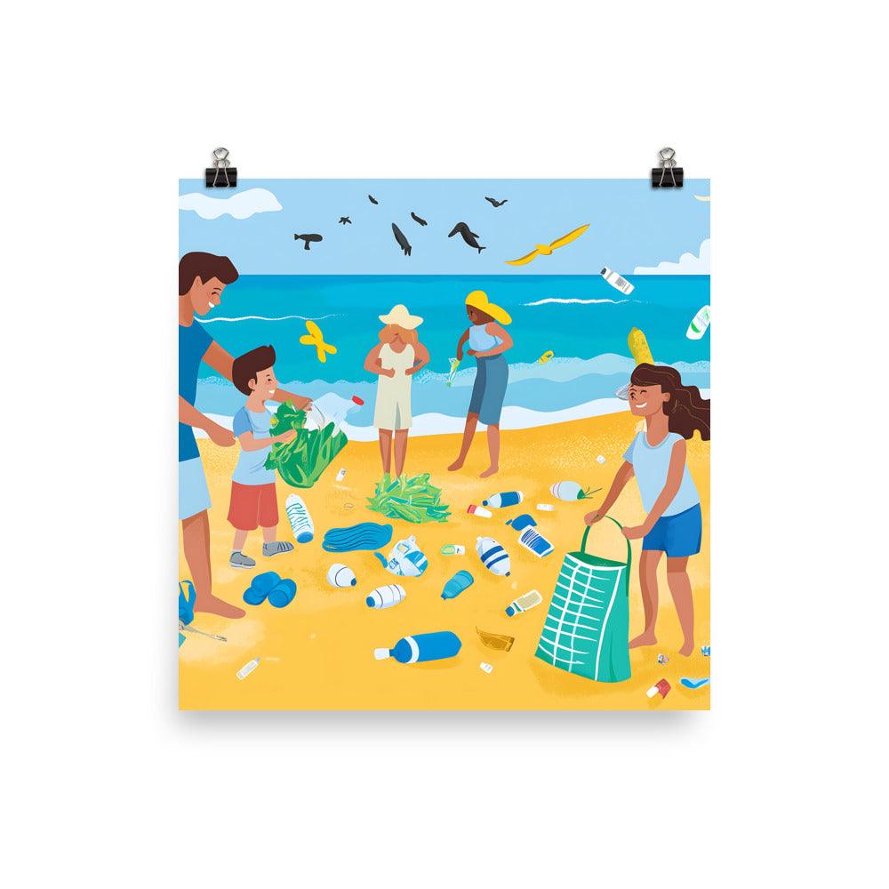 Join the Beach Cleanup Movement Poster - Oh Posters