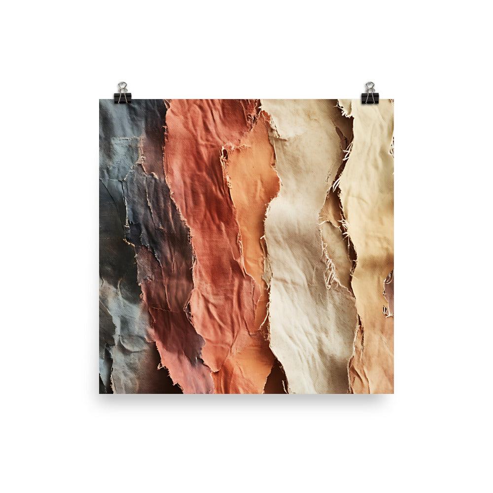 Boho Earthy Textured Stripes Vibes Natural Organic Tones Relaxed Aesthetic Poster - Oh Posters
