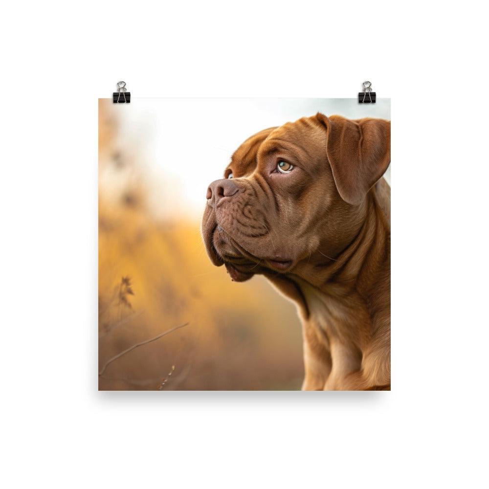 Dogue de Bordeaux Autumn Contemplation Photo Poster - Oh Posters