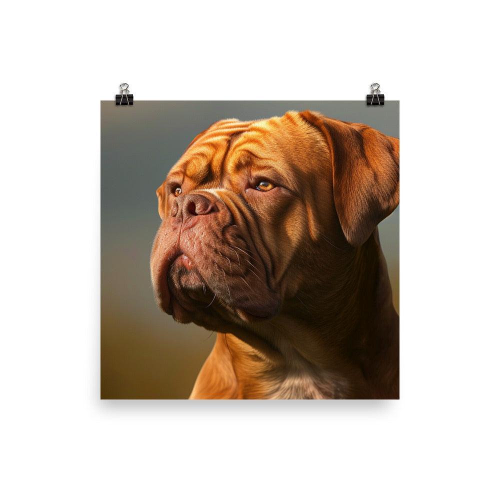 Dogue de Bordeaux Majestic Stare Digital Art Poster - Oh Posters