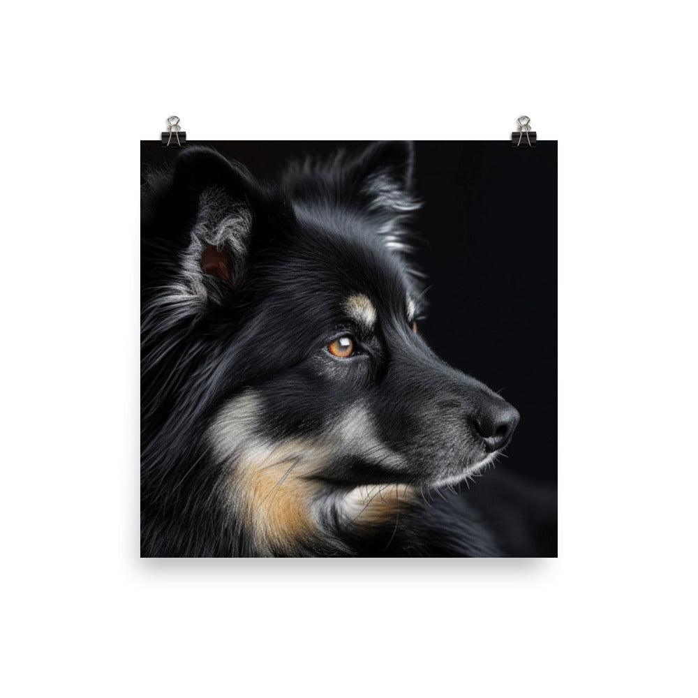 Finnish Lapphund Mystical Dark Portrait Poster - Oh Posters