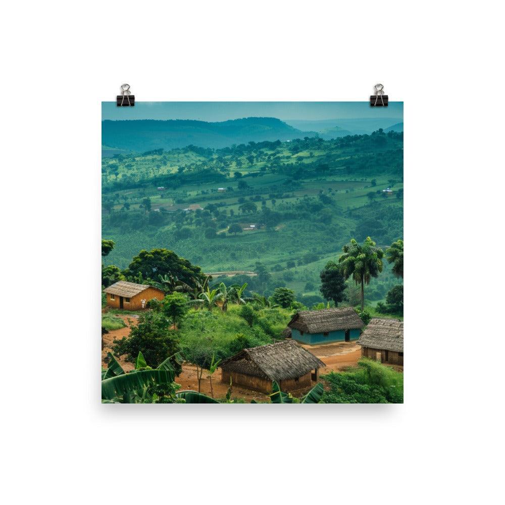 Ghana Verdant Countryside Rural Landscape Poster - Oh Posters