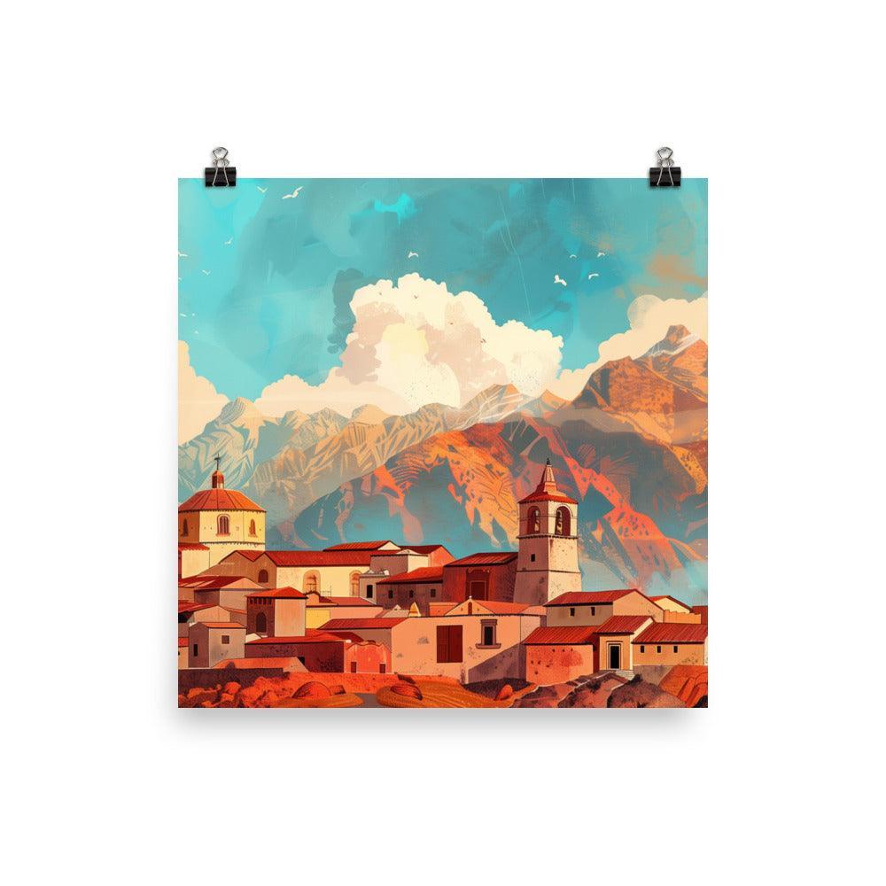 Peru Andean Mountain Village Poster - Oh Posters