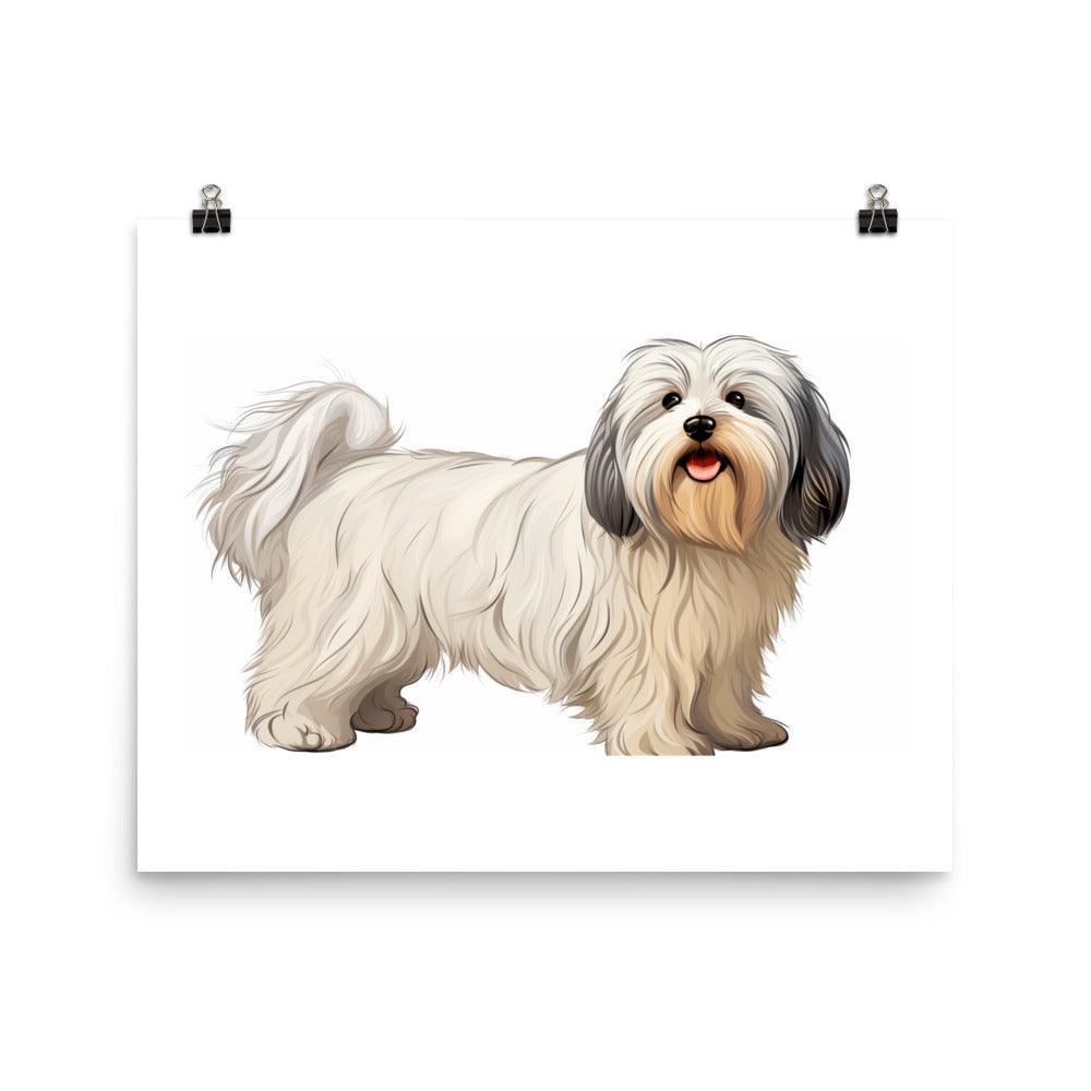 Joyful Coton De Tulear Portrait with Soft Tones and Happy Expression Poster - Oh Posters