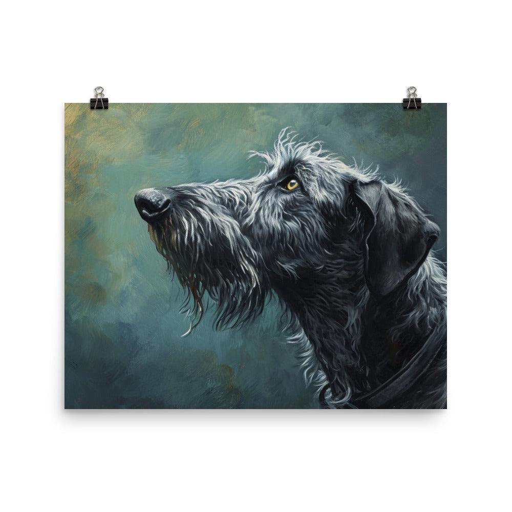 Deerhound Classic Oil Painting Style Dog Poster - Oh Posters